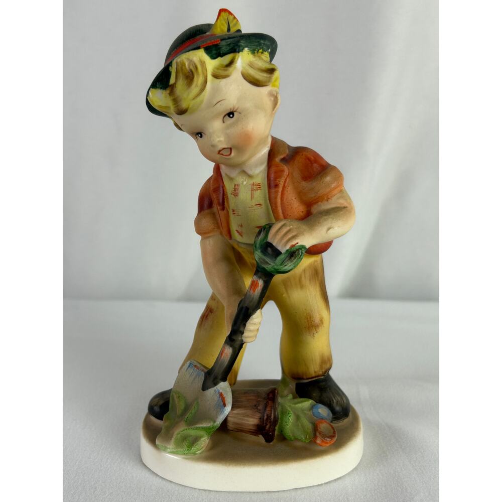 Lefton Little Gardener Figurine 1170 Boy With Shovel Japan Vintage